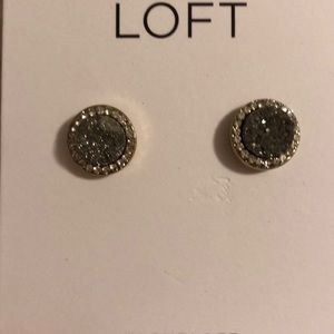 NWT LOFT druzy stone earrings